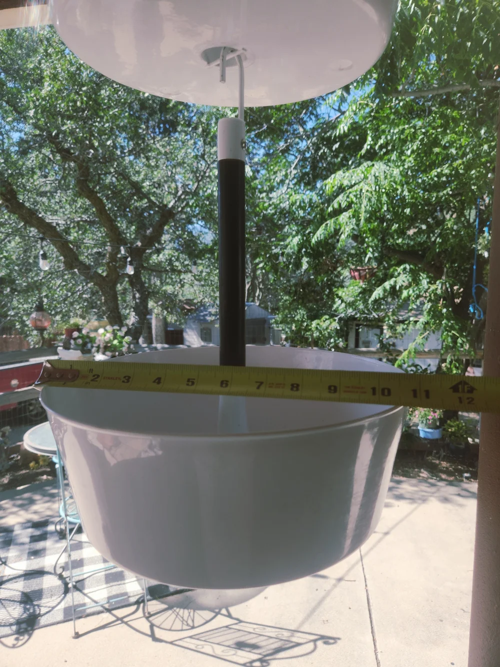 Tree Nest Sunny Round White Hanging  2 Tiered Planter - Stylish Vertical Storage